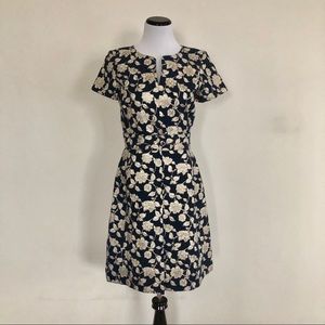Brooks Brothers Metallic Floral Patterned Dress
